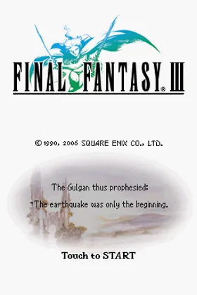 Final Fantasy III (USA) screen shot title